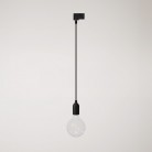 Silicone track pendant lamp with textile cable