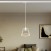 Suspension lamp with transparent cone Ghost bulb for tracks