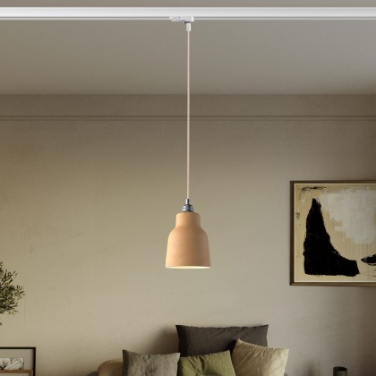 Pendant lamp with shade Vaso and track adapter