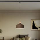 Suspension lamp with Coppa shade and track adapter