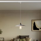 Suspension lamp with with ceramic shade Piatto