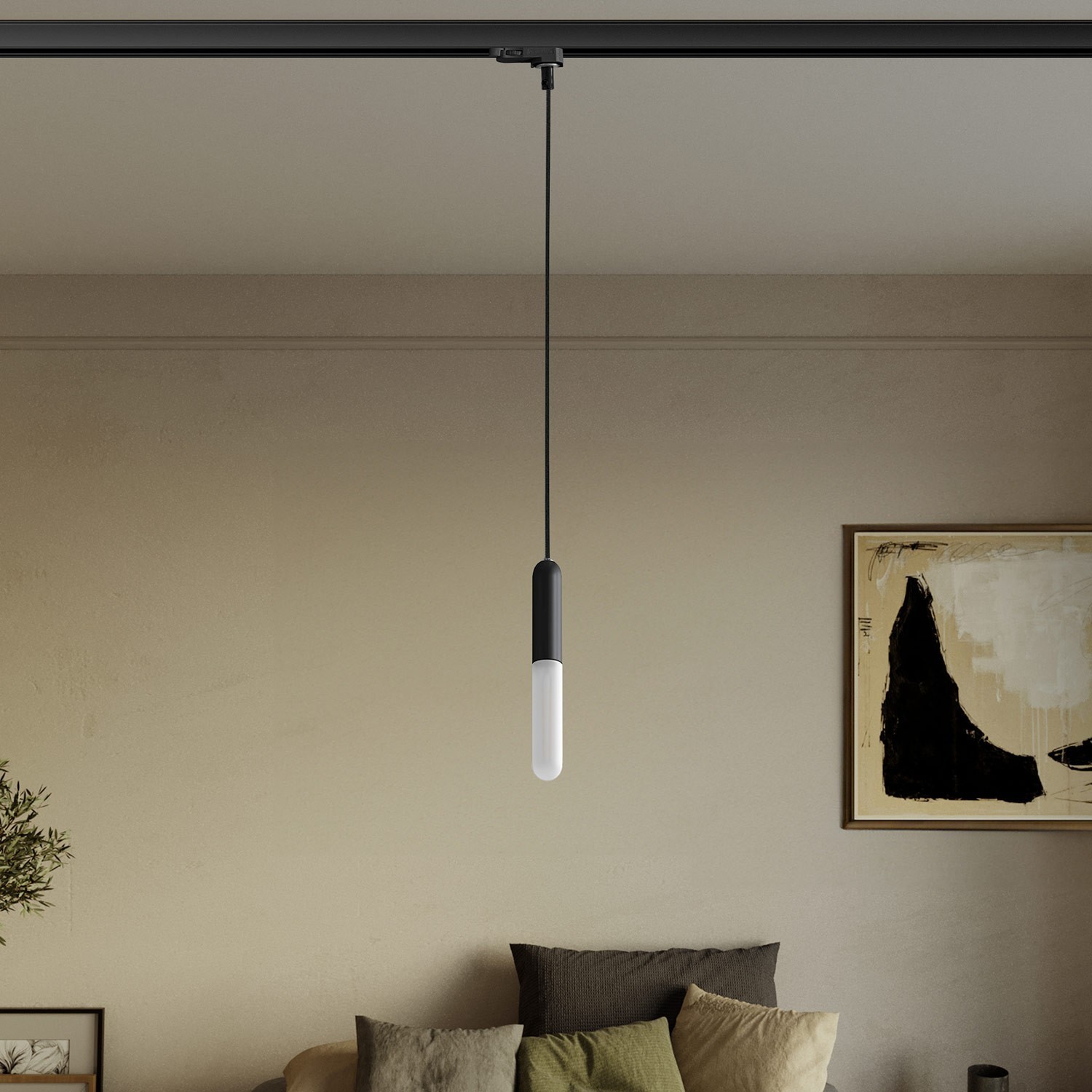 P-Light pendant lamp with E14 lamp holder for tracks