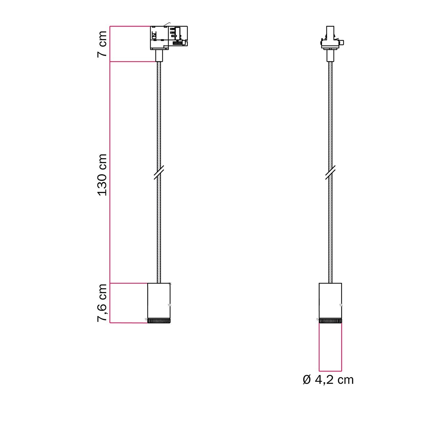 Single spotlight Mini Spotlight GU1d0 for tracks