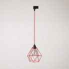 Diamond cage pendant lamp for tracks