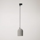 Track pendant with ceramic mini Campana lampshade