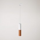 Track pendant lamp with Tub-E14 double shade