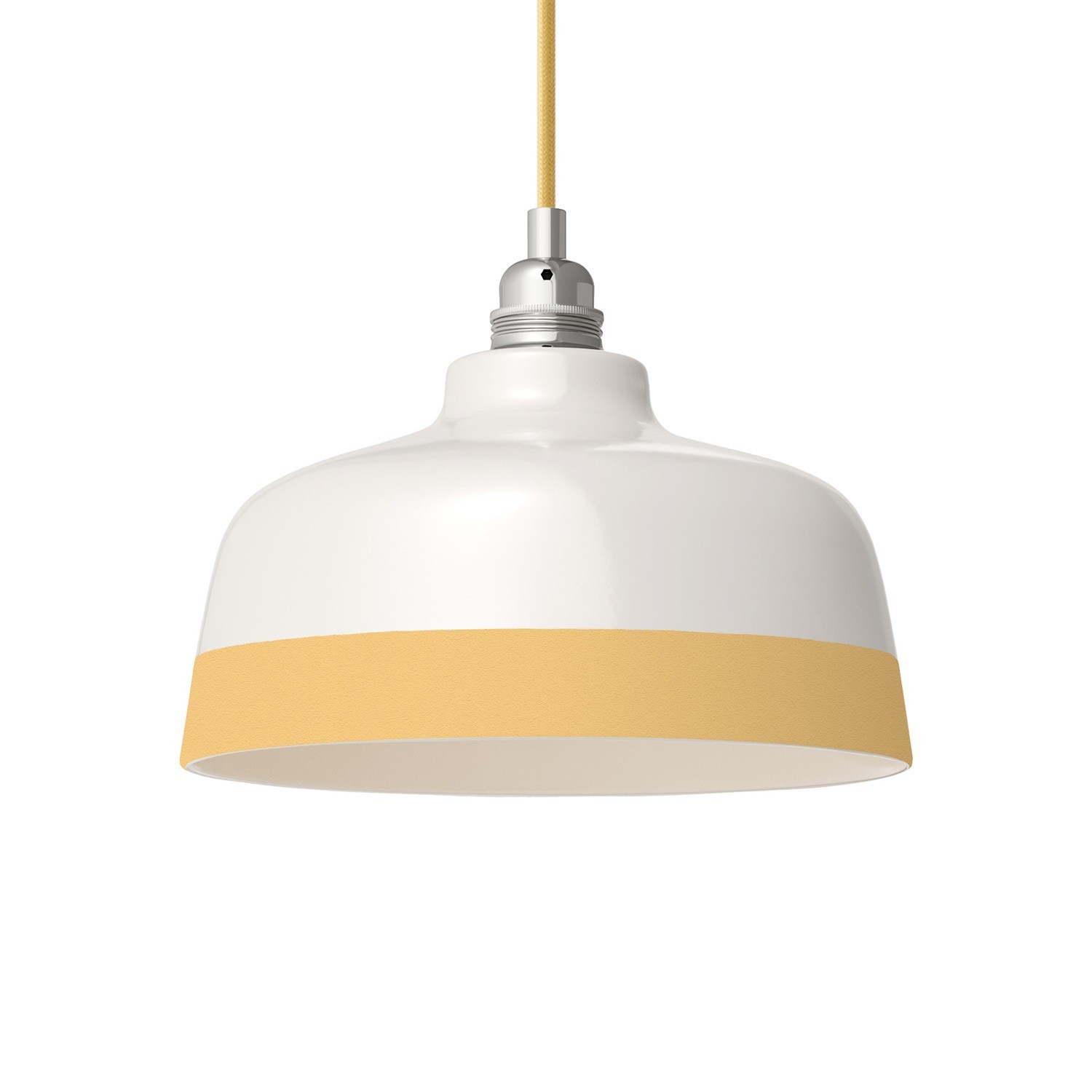 Two-tone ceramic Coppa lampshade, Materia collection - Made in Italy