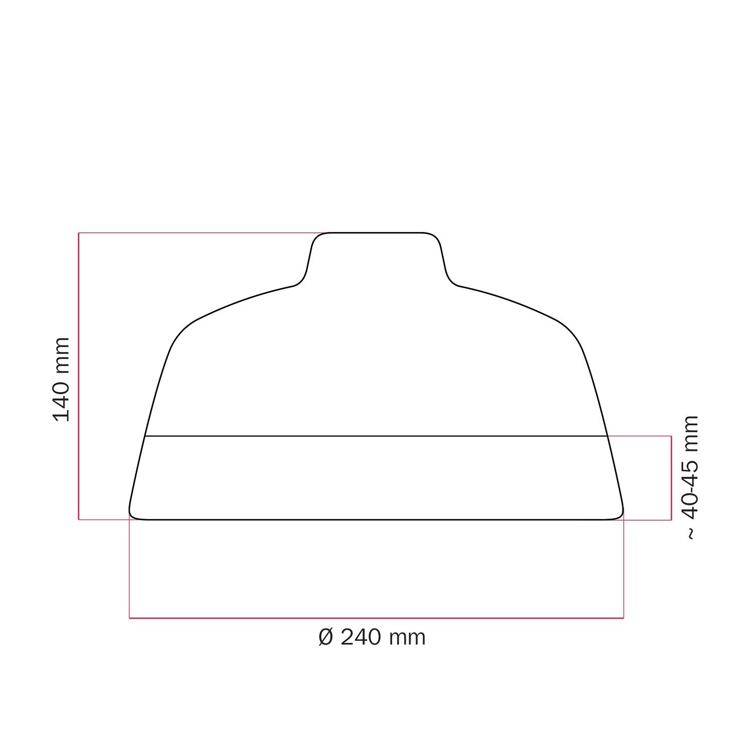 Two-tone ceramic Coppa lampshade, Materia collection - Made in Italy