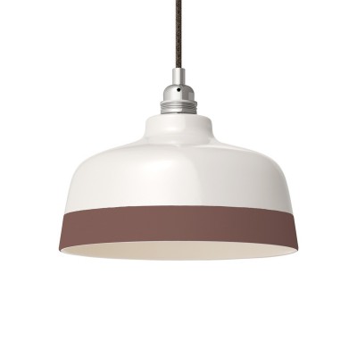 Two-tone ceramic Coppa lampshade, Materia collection - Made in Italy