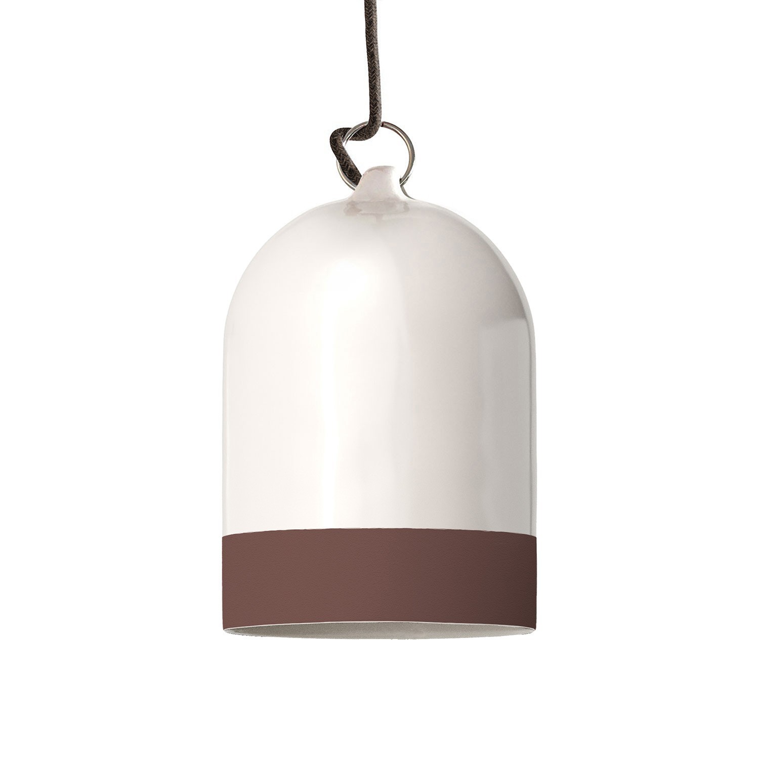 Campana Mini XS two-tone ceramic lampshade, Materia collection - Made in Italy