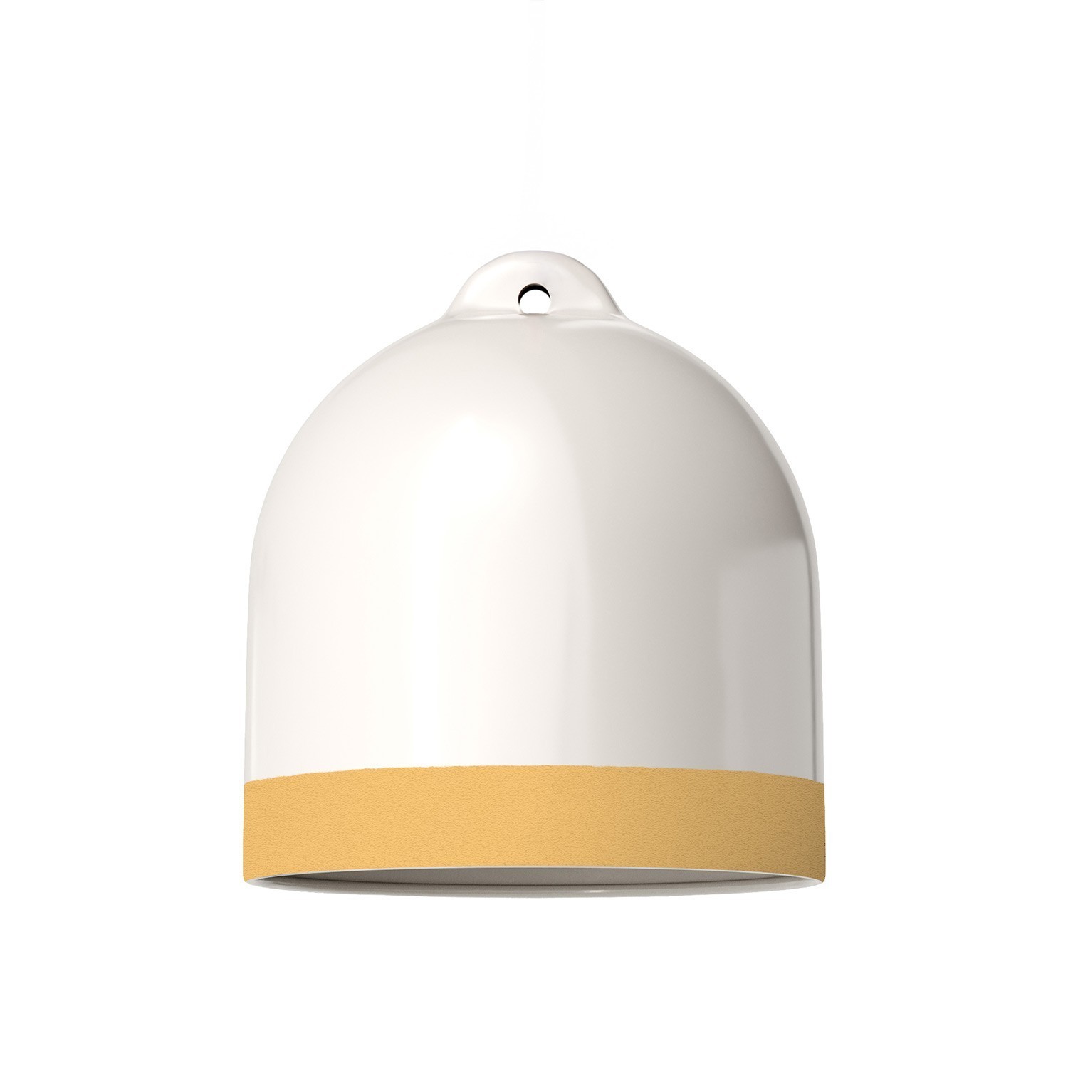 Campana M two-tone ceramic lampshade, Materia collection - Made in Italy