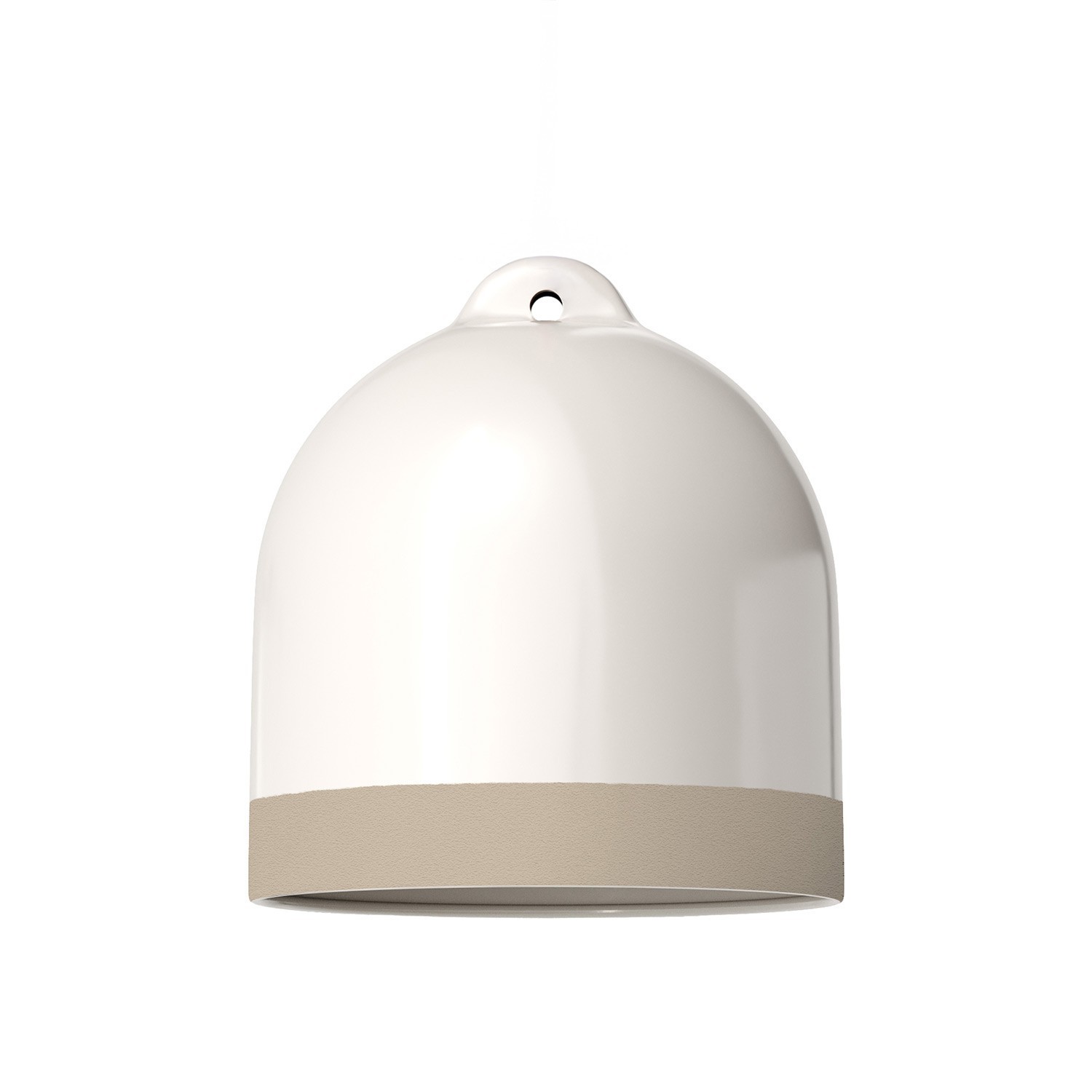 Campana M two-tone ceramic lampshade, Materia collection - Made in Italy