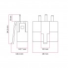 DCL plug 2P with ground