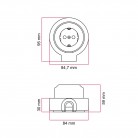 Schuko wall socket kit and porcelain base for Creative-Tubes