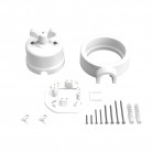 Switch/Diverter kit with butterfly nut and base for Creative-Tubes in white porcelain