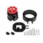 Switch/Diverter kit with knob and base for Creative-Tubes in black porcelain