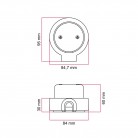 Junction box and base kit for porcelain Creative-Tubes