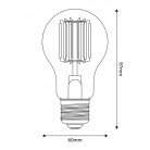 LED Light bulb Clear B03 5V Collection Vertical filament Drop A60 1,7W E27 Dimmable 2500K