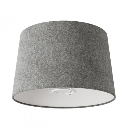 Athena lampshade with socket E27 for table lamp - Made in Italy - Dark gray wool