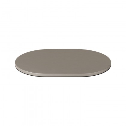 Oval metal base for MAG-Y table lamp - Brushed titanium