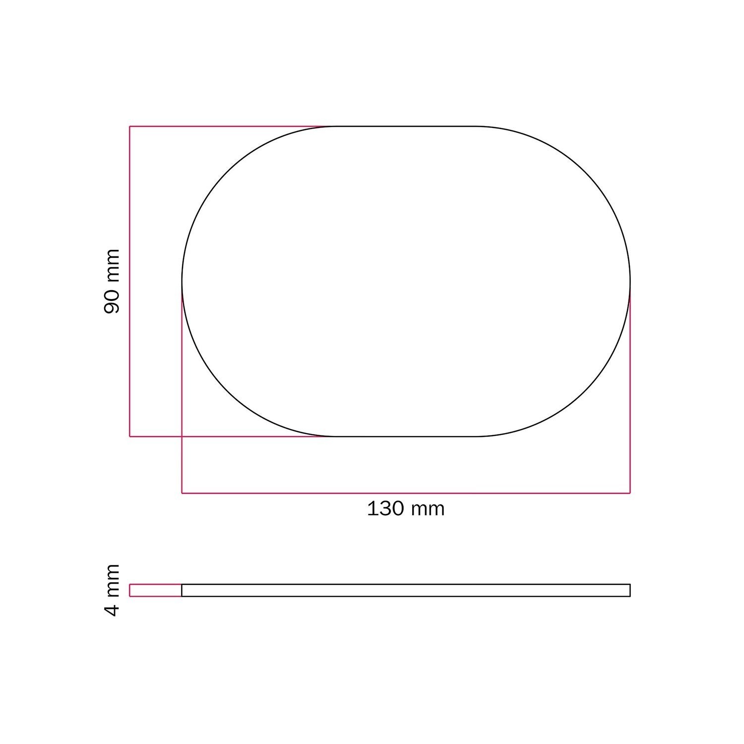 Oval metal base for MAG-Y table lamp