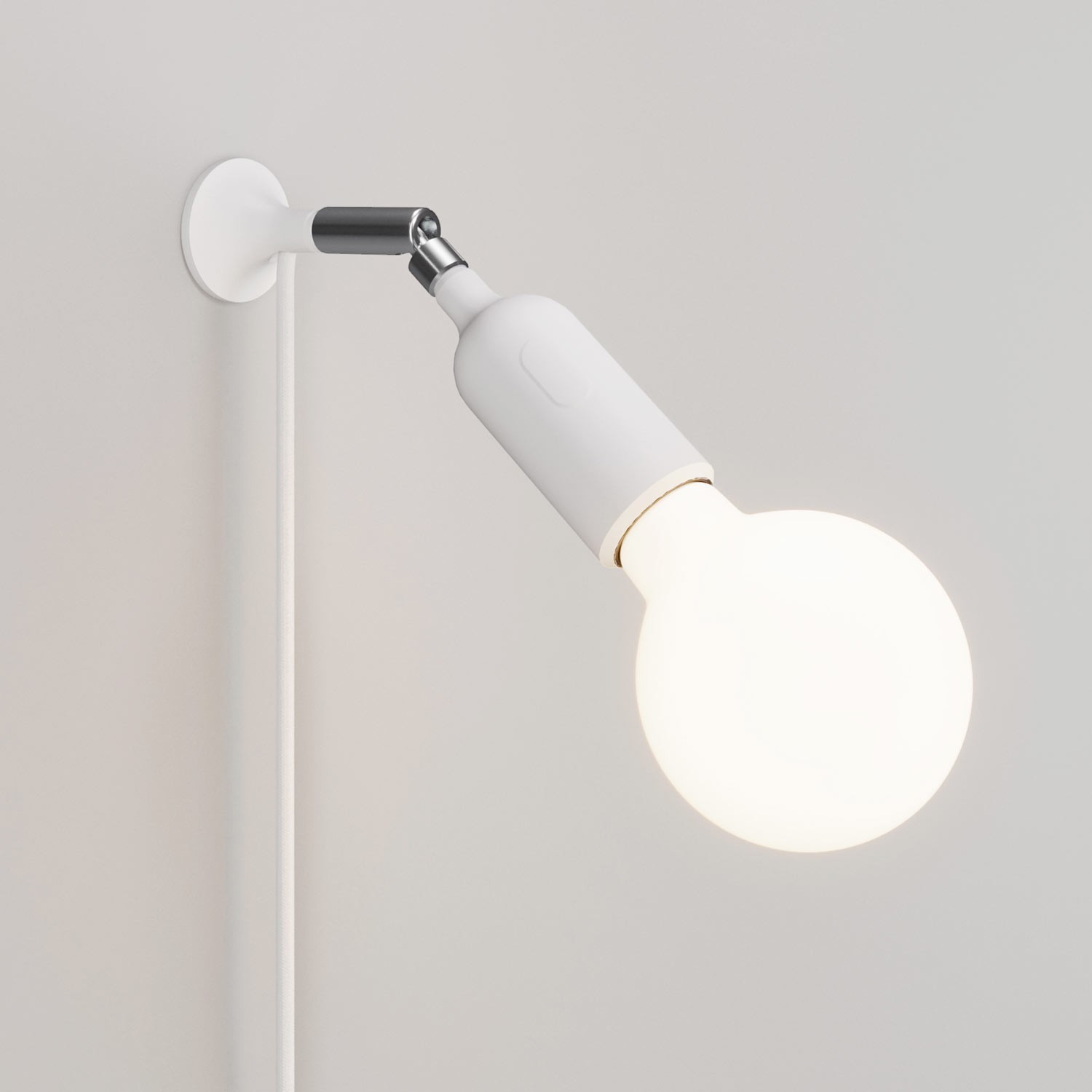 MAG-Y wall lamp with joint and silicon lamp holder with switch