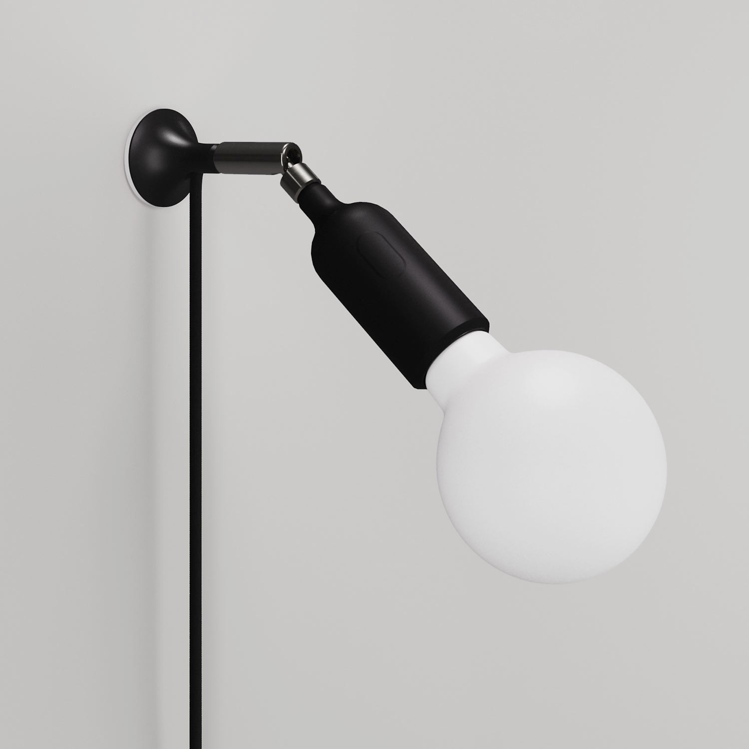 MAG-Y wall lamp with joint and silicon lamp holder with switch