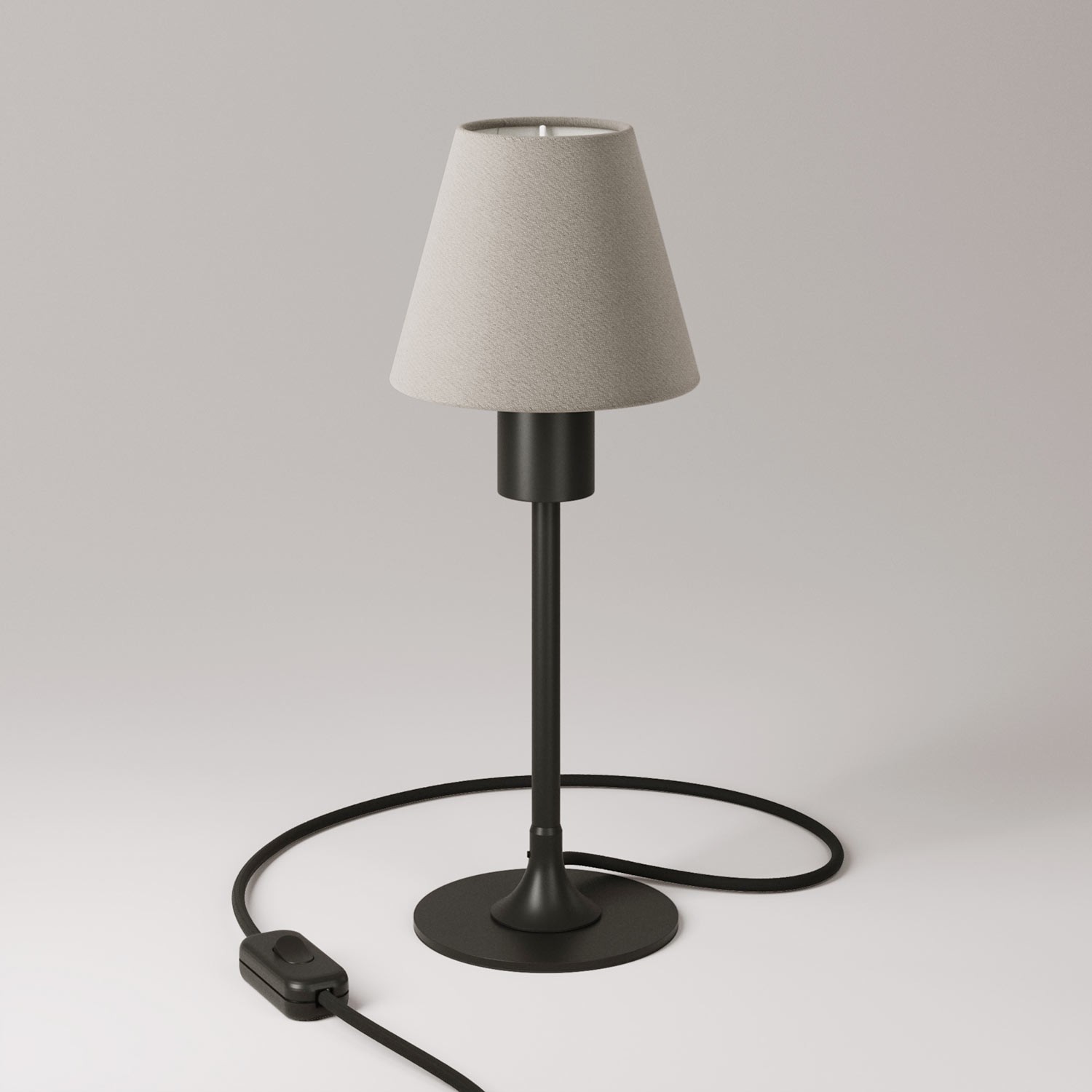 MAG-Y table lamp with round metal base and shade