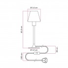 MAG-Y table lamp with round metal base and shade