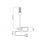 MAG-Y table lamp with round metal base and fitting for lampshade