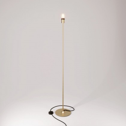 MAG-Y floor lamp with round metal base with fitting for lampshade - Brushed bronze