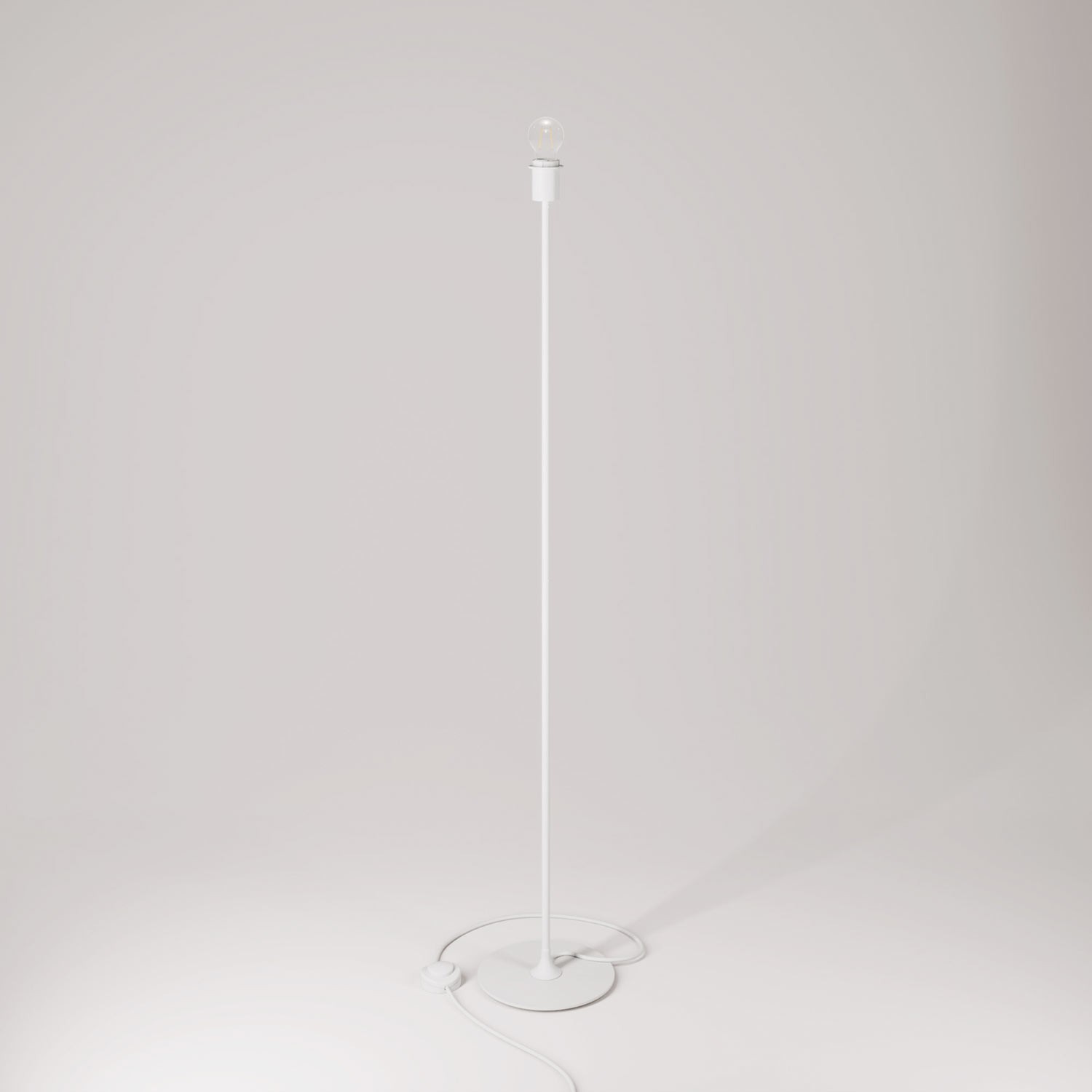 MAG-Y floor lamp with round metal base with fitting for lampshade