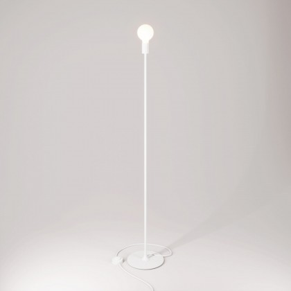 MAG-Y floor lamp with round metal base - Matt White