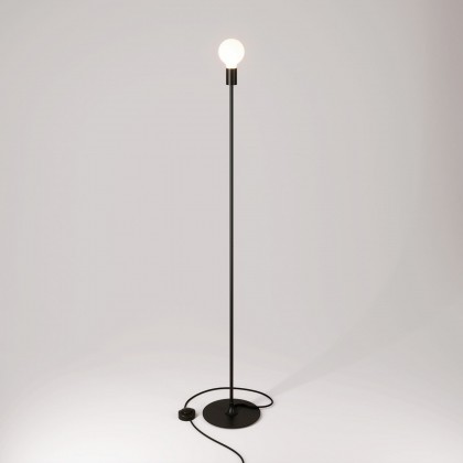 MAG-Y floor lamp with round metal base - Black