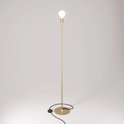 MAG-Y floor lamp with round metal base - Brushed bronze