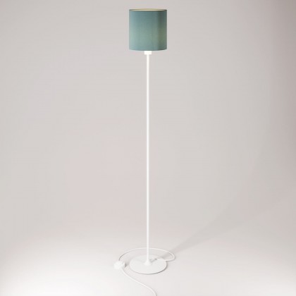 MAG-Y floor lamp with round metal base and Cilindro M shade - Matt White