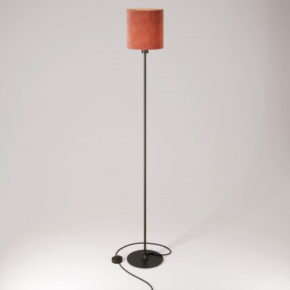 MAG-Y floor lamp with round metal base and Cilindro M shade - Black