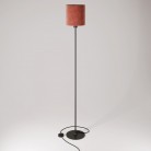 MAG-Y floor lamp with round metal base and Cilindro M shade