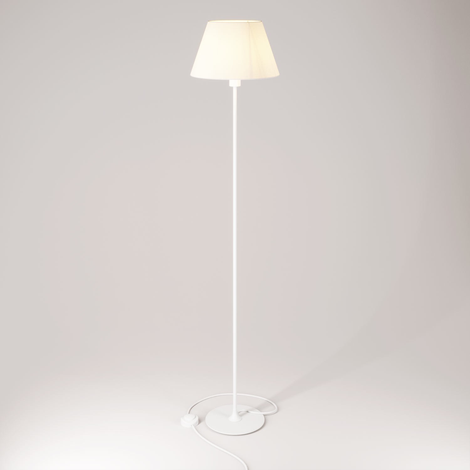 MAG-Y floor lamp with round metal base and shade Impero M