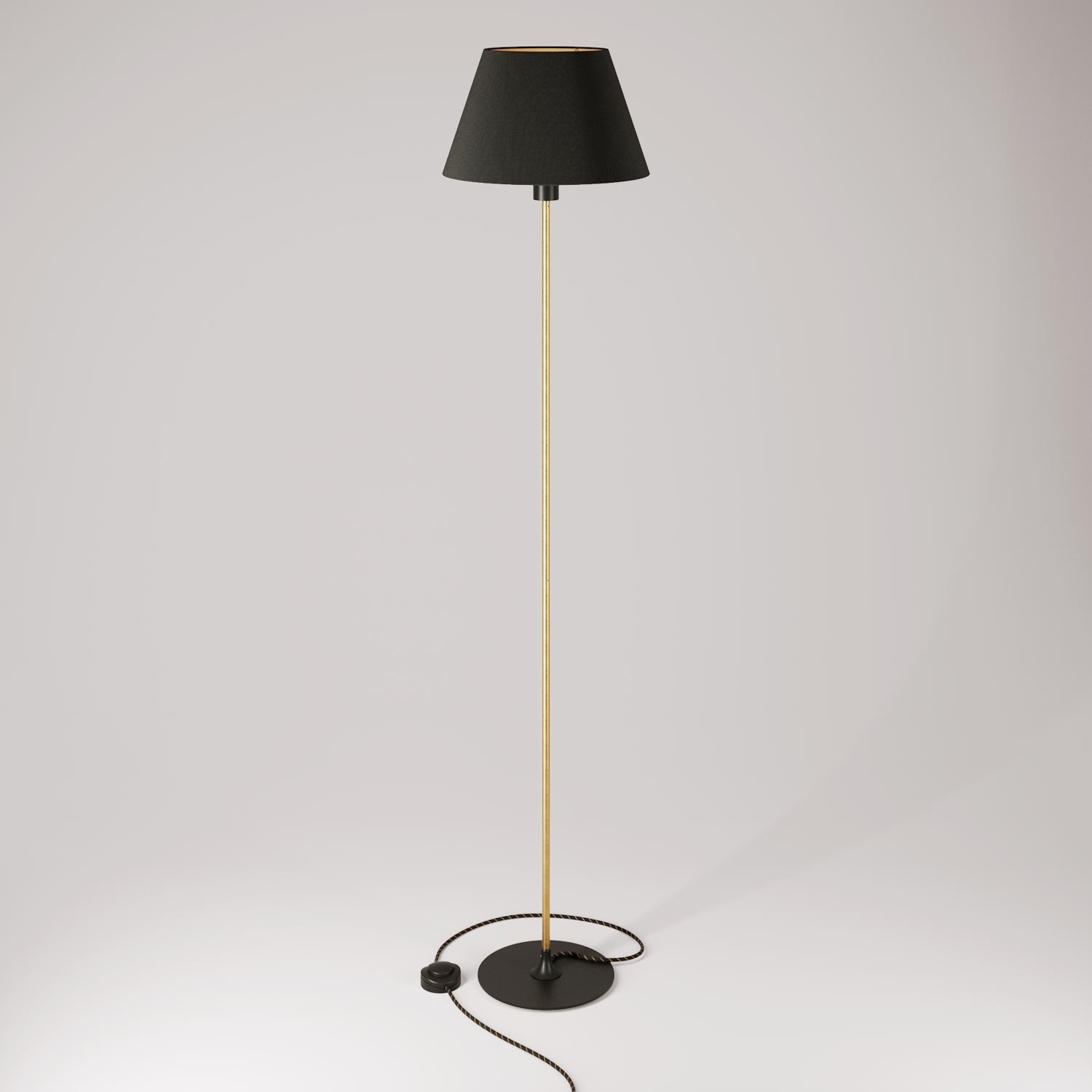 MAG-Y floor lamp with round metal base and shade Impero M