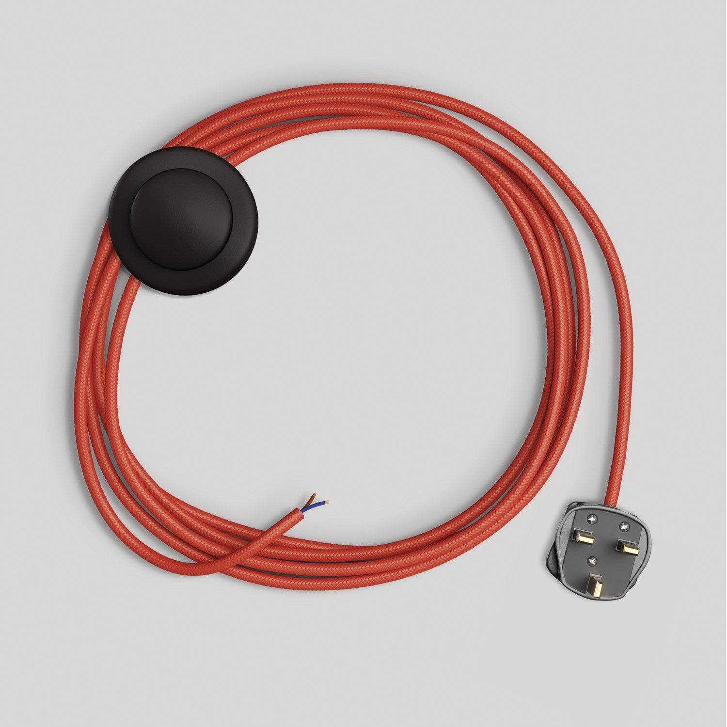 Wiring for lamp with bright red cable 3 m