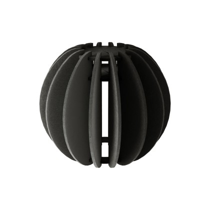 LAMPSHHADE - Elliptical lampshade made of sound-absorbing material - Black melange