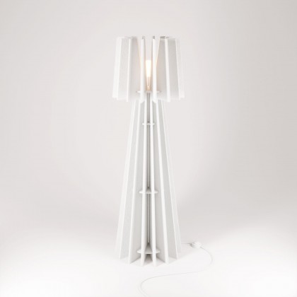 SHHINE - Floor lamp made of sound-absorbing material - White melange