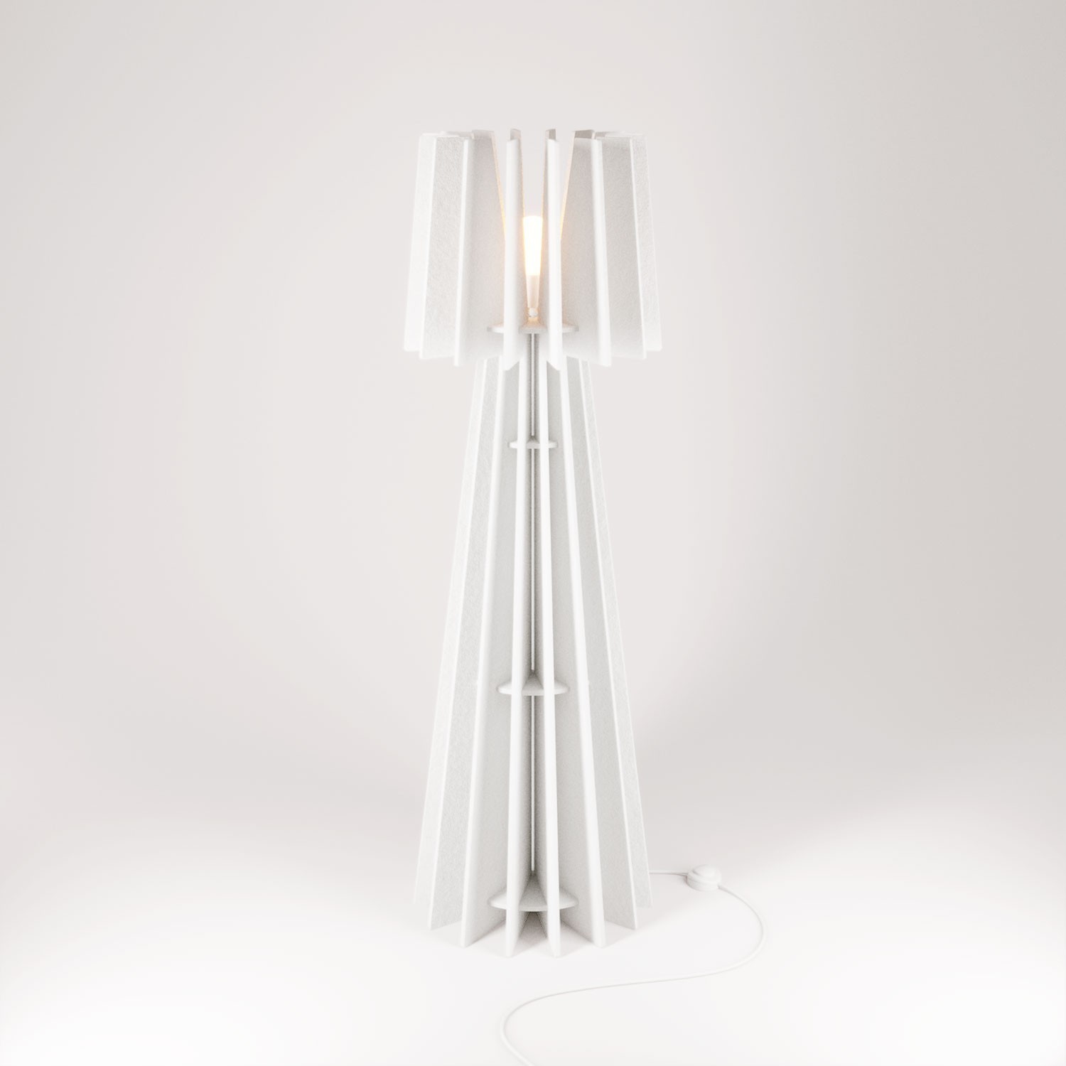 SHHINE - Floor lamp made of sound-absorbing material