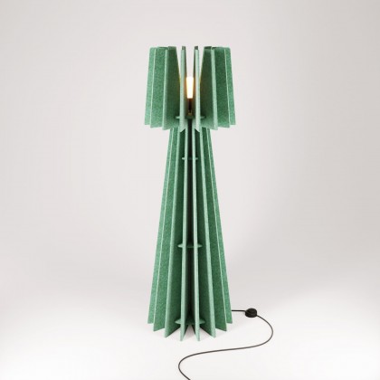 SHHINE - Floor lamp made of sound-absorbing material - Green melange