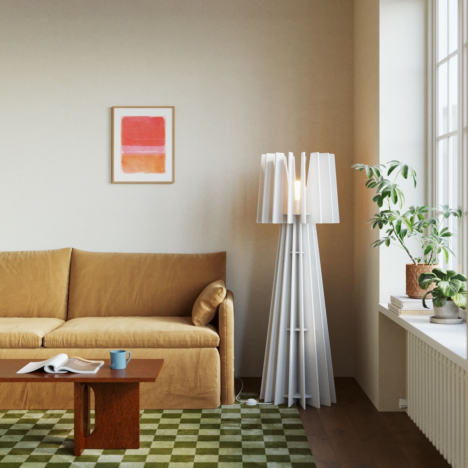 SHHINE - Floor lamp made of sound-absorbing material