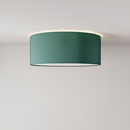 Small fabric ceiling light - Made in Italy - Petrol Blue Cinette