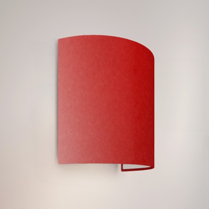 Ventola wall light with fabric shade - Made in Italy - Red canvas