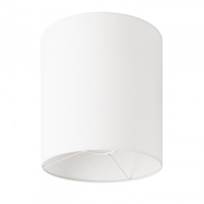 Cilindro M lampshade with socket E27 - Made in Italy - Glossy white linon