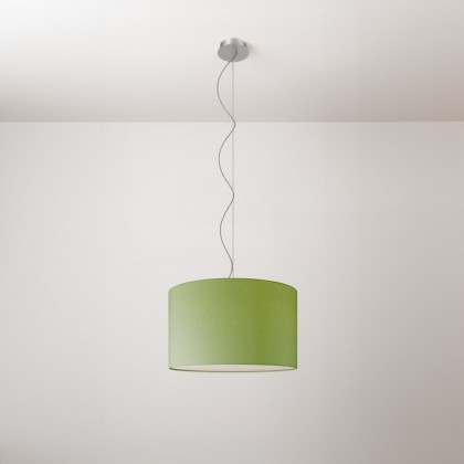 Cilindro fabric pendant lamp Small - Made in Italy - Pistachio green Cinette